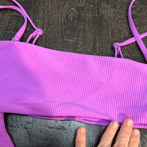 Frankie's Bikinis Purple Cutout Bikini - Picture 3 of 6